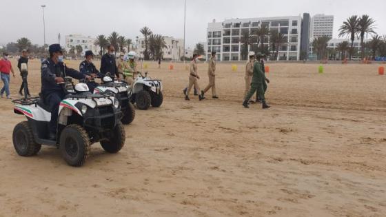 إنزال غير مسبوق للسلطات بشاطئ أكادير لاتخاذ مجموعة من الإجراءات لتدبير المجال الشاطئي
