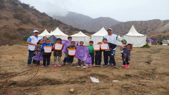 مبادرة لجمعية سند الأجيال أكادير بالمخيم النموذجي الإيكولوجي الذي أقامته الجمعية مع شركائها لفائدة الناجين من الزلزال المدمر