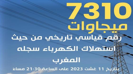 تسجيل رقم قياسي تاريخي في استهلاك الكهرباء بالمغرب