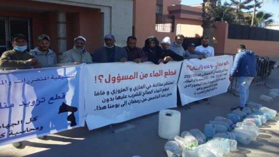 باشا القليعة يَمنعُ ثاني اعتصام لضحايا الربط بالماء الشروب