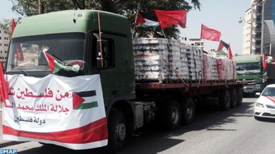 الملك محمد السادس يأمر بإرسال مساعدات إنسانية مستعجلة لفائدة الفلسطينيين بالضفة والقطاع