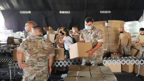 الجيش اللبناني يتسلم دفعة ثانية من المساعدات الغذائية الموجهة